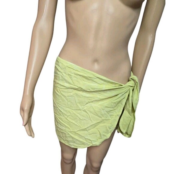 NWT Volcom XS/S coco Ho sarong neon yellow - Picture 1 of 2